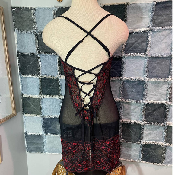 Frederick's of Hollywood Micro Mesh Slip Dress - Picture 2 of 4